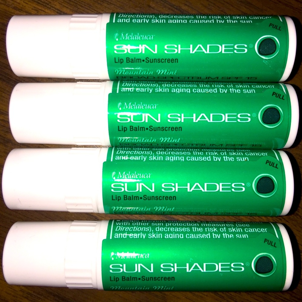 4 x Mountain Mint Melaleuca Lip Balm SPF 15
